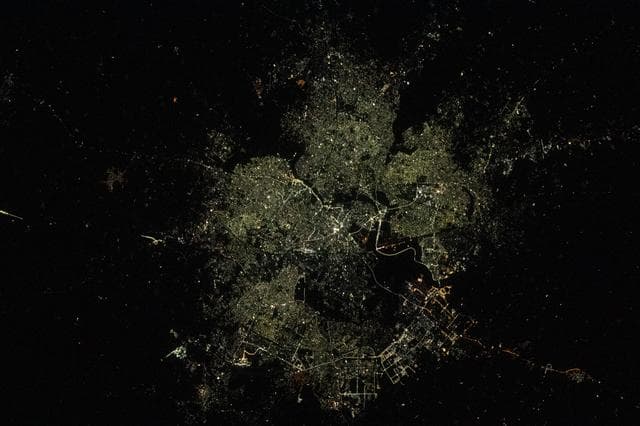 NASA image: The city lights of Lucknow, India