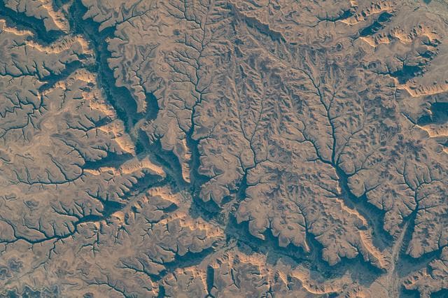 NASA image: Dry river valleys in Yemen