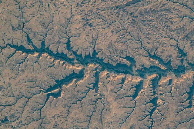 NASA image: Dry river valleys in Yemen