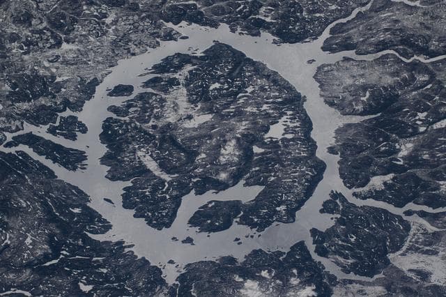 NASA image:  Lake Manicouagan