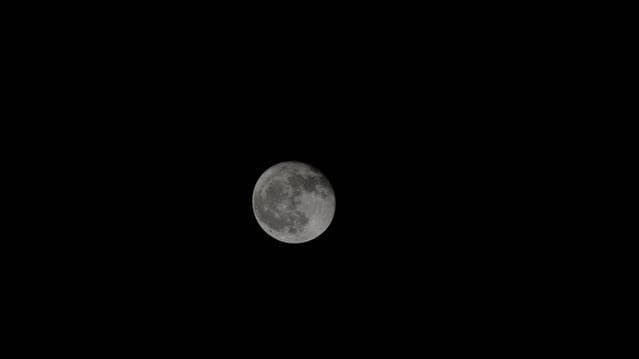NASA image: A waning gibbous moon