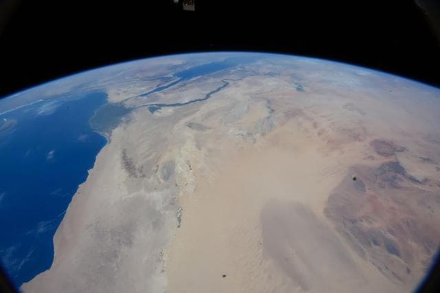 NASA image: Egypt and the Mediterranean Sea