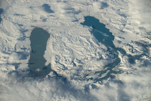 NASA image: A Duo of Patagonian Lakes, Viedma and Argentino