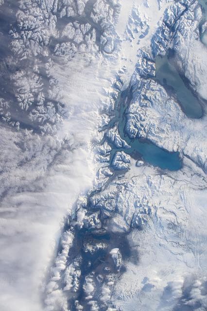 NASA image: Lakes Viedma and Argentino