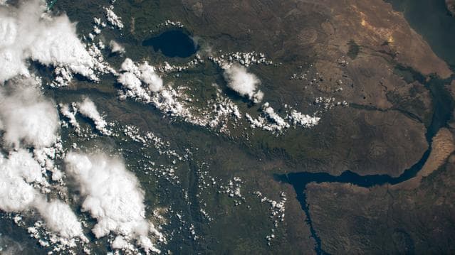 NASA image: Lake Markakol and the Irtysh River