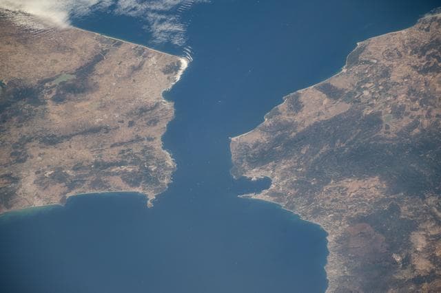 NASA image: The Strait of Gibraltar