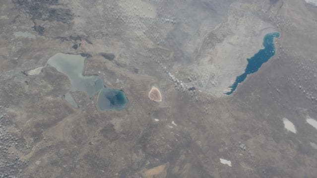 NASA image: Barsakelmes Nature Reserve in the Aral Sea in Kazakhstan