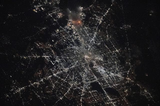 NASA image: Fire in La Porte, Texas