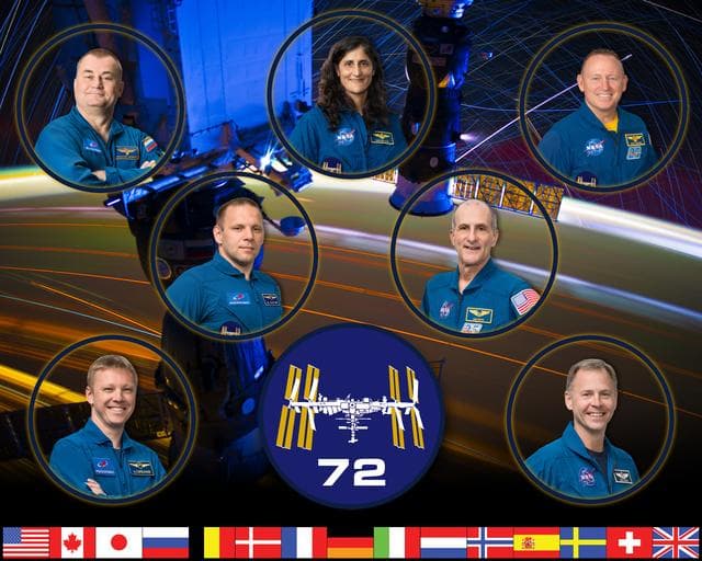 NASA image: The official portrait of the International Space Station's Expedition 72 crew