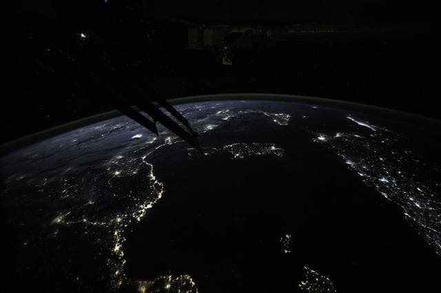 NASA image: Night Lights Along the Mediterranean Sea