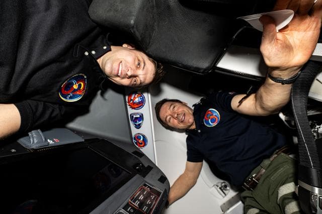 NASA image: NASA astronauts Matthew Dominick and Mike Barratt