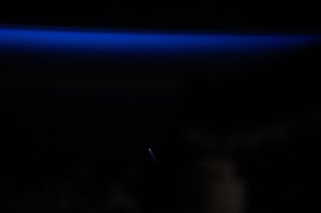 NASA image: Comet C/2023 A3 is pictured from the International Space Station