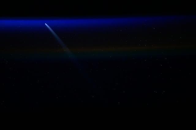 NASA image: Comet C/2023 A3 pictured from the International Space Station