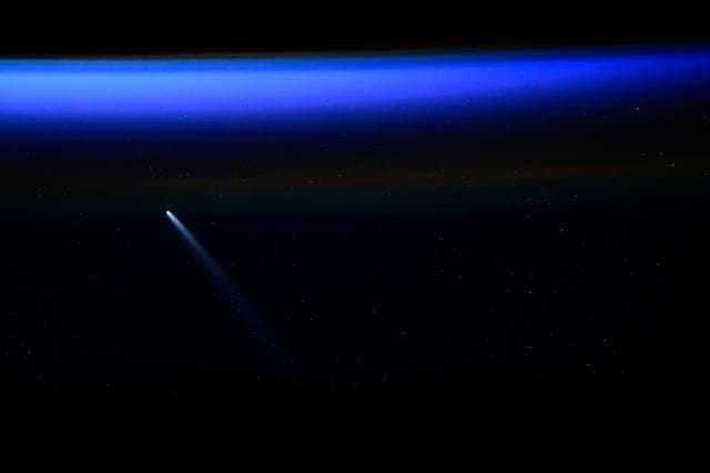 NASA image: Comet C/2023 A3 pictured from the International Space Station