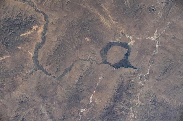 NASA image: The northern Mongolian provinces of Bulgan and Tov