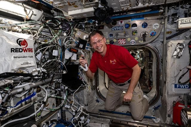 NASA image: Astronaut Nick Hague connects with students from Quebec, Canada