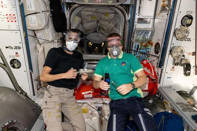NASA image: Expedition 72 Commander Suni Williams and Flight Engineer Aleksandr Gorbunov