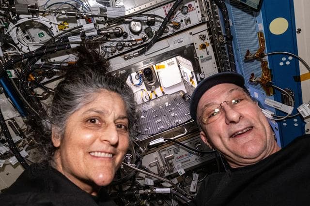 NASA image: NASA astronauts Suni Williams and Don Pettit