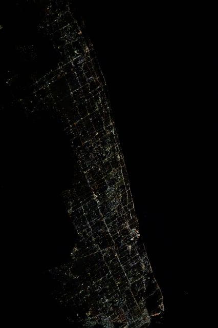 NASA image: The city lights of Florida's southern Atlantic coast