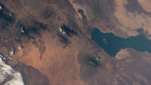 NASA image: Lake Turkana and Mount Kulal Biosphere Reserve in Kenya