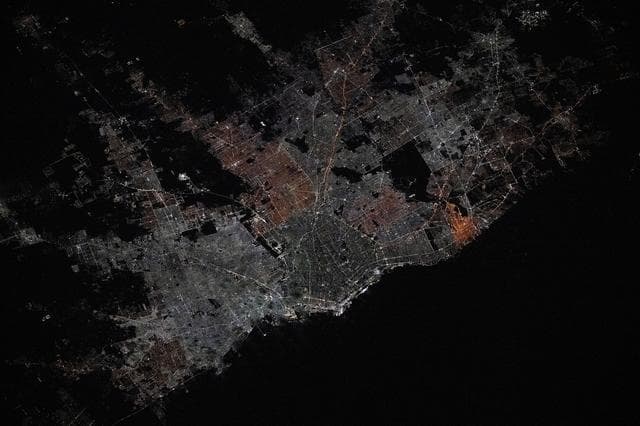 NASA image: The city lights of Buenos Aires, Argentina