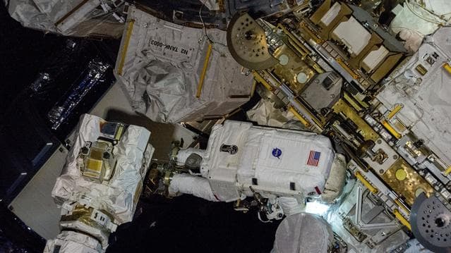 NASA image: Astronaut Suni Williams works outside the International Space Station