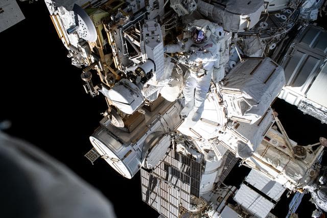 NASA image: Astronaut Butch Wilmore works outside the International Space Station
