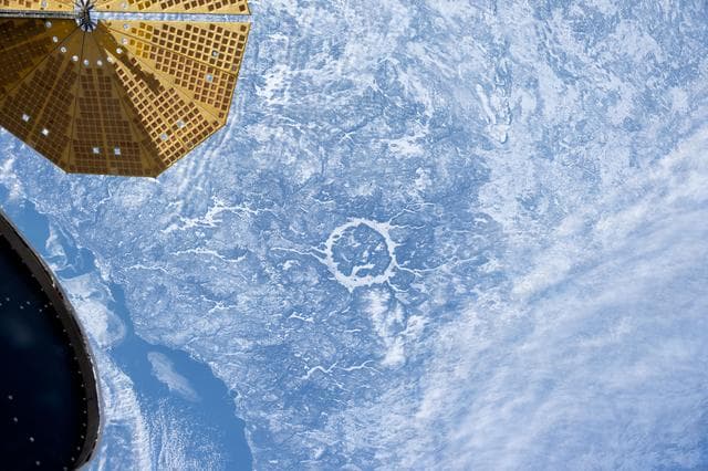 NASA image: The 214 million-year-old Manicouagan crater in Quebec, Canada