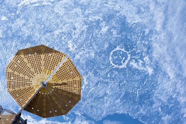 NASA image: The 214 million-year-old Manicouagan crater in Quebec, Canada