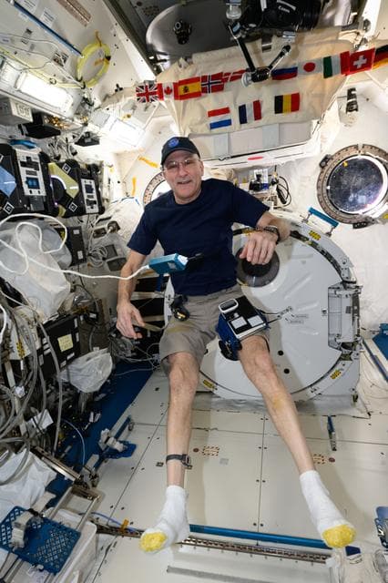 NASA image: Astronaut Don Pettit poses for a portrait inside the Kibo laboratory module