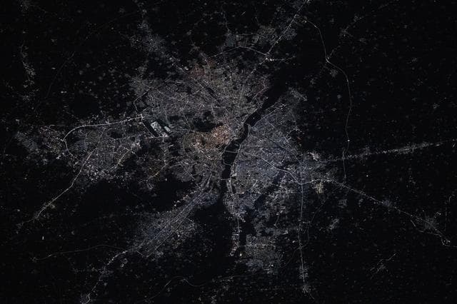NASA image: Delhi, India—the second-largest metropolitan area in the world
