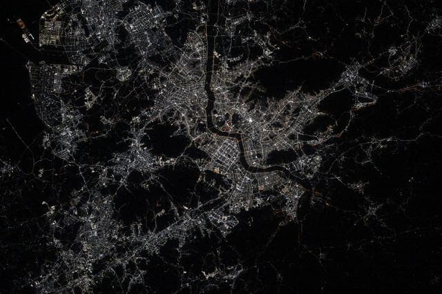 NASA image: Seoul, South Korea, pictured at night from the International Space Station
