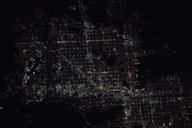 NASA image: The metropolitan Phoenix, Arizona, area pictured from the International Space Station