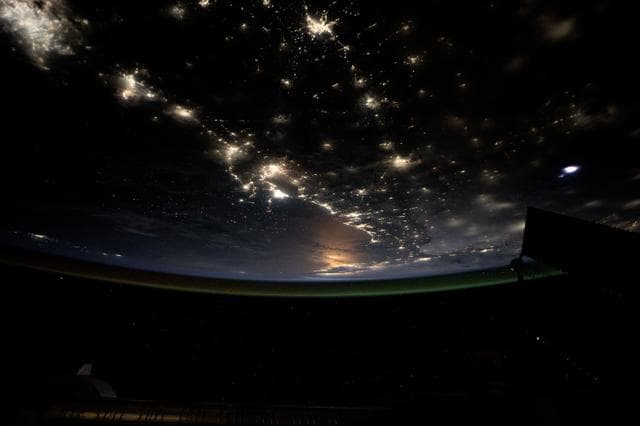 NASA image: The Gulf of America coast lit from Texas to Florida