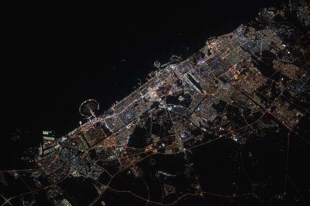 NASA image: Dubai, the United Arab Emirates' largest city on the Persian Gulf coast