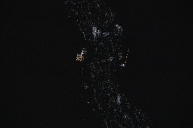 NASA image: Sohag, Egypt, on the River Nile's fertile plain, pictured from the International Space Station