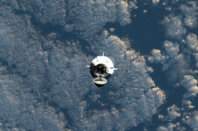 NASA image: The SpaceX Dragon spacecraft carrying Axiom Mission 4 approaches the International Space Station