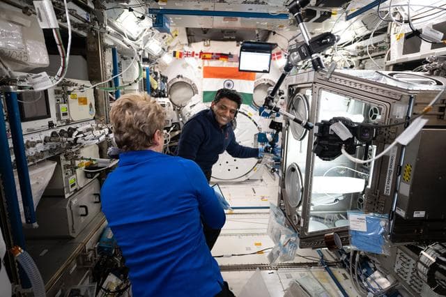 NASA image: Axiom Mission 4 astronauts Peggy Whitson and Shubhanshu Shukla
