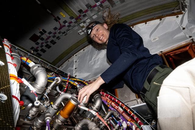 NASA image: NASA astronaut Nichole Ayers swaps out a remote power controller module