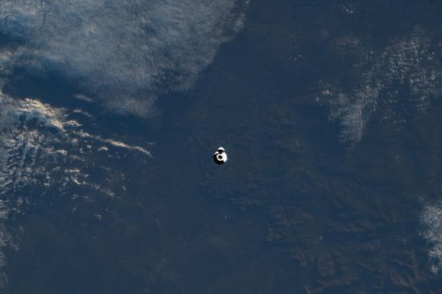 NASA image: The SpaceX Dragon spacecraft approaches the International Space Station