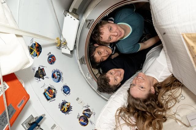 NASA image: NASA's SpaceX Crew-10 members pose for a portrait