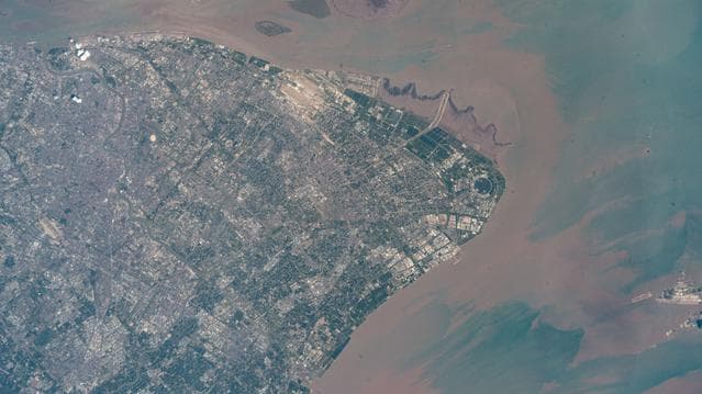 NASA image: Shanghai, China's most populous city with over 24 million citizens