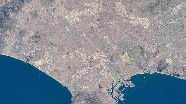 NASA image: Los Angeles, California, surrounded by its suburbs