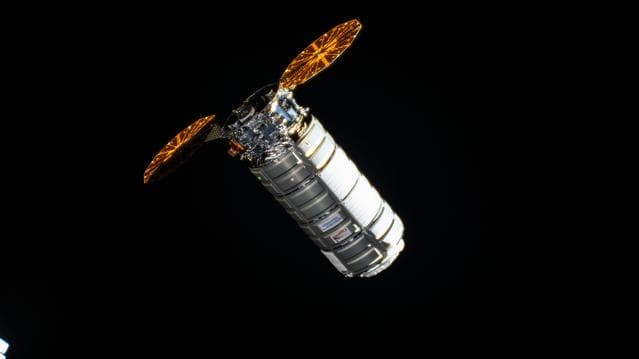 NASA image: Northrop Grumman's Cygnus XL cargo craft approaches the International Space Station