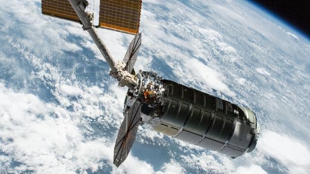 NASA image: Northrop Grumman's Cygnus XL cargo craft approaches the International Space Station