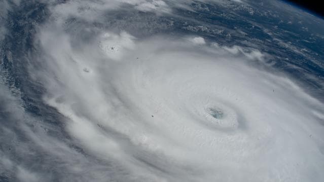 NASA image: Hurricane Humberto is seen in the Atlantic Ocean
