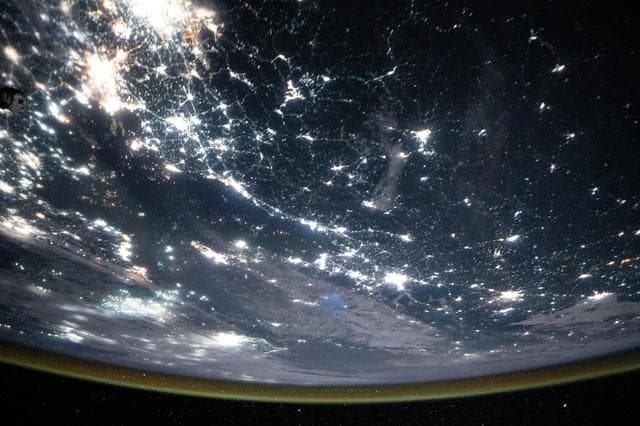 NASA image: The Korean Peninsula highlighted by Seoul, South Korea, and Northeast China