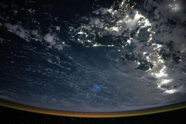NASA image: City lights outline southern Japan from Fukuoka to Tokyo 