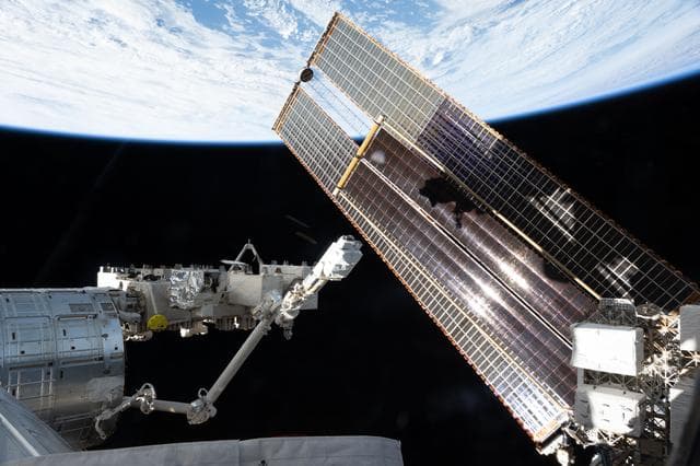 NASA image: The International Space Station orbits above the Atlantic Ocean off the coast of Portugal