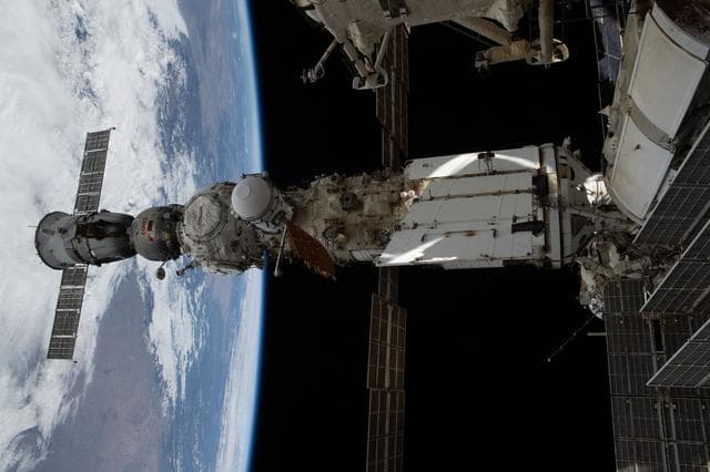 NASA image: The International Space Station’s Roscosmos segment shows 
